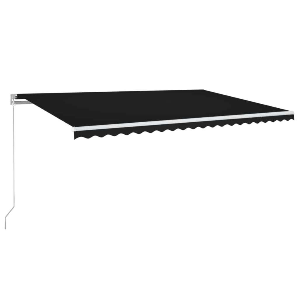 vidaXL Tenda da Sole Retrattile Manuale 500x350 cm Antracite - 2