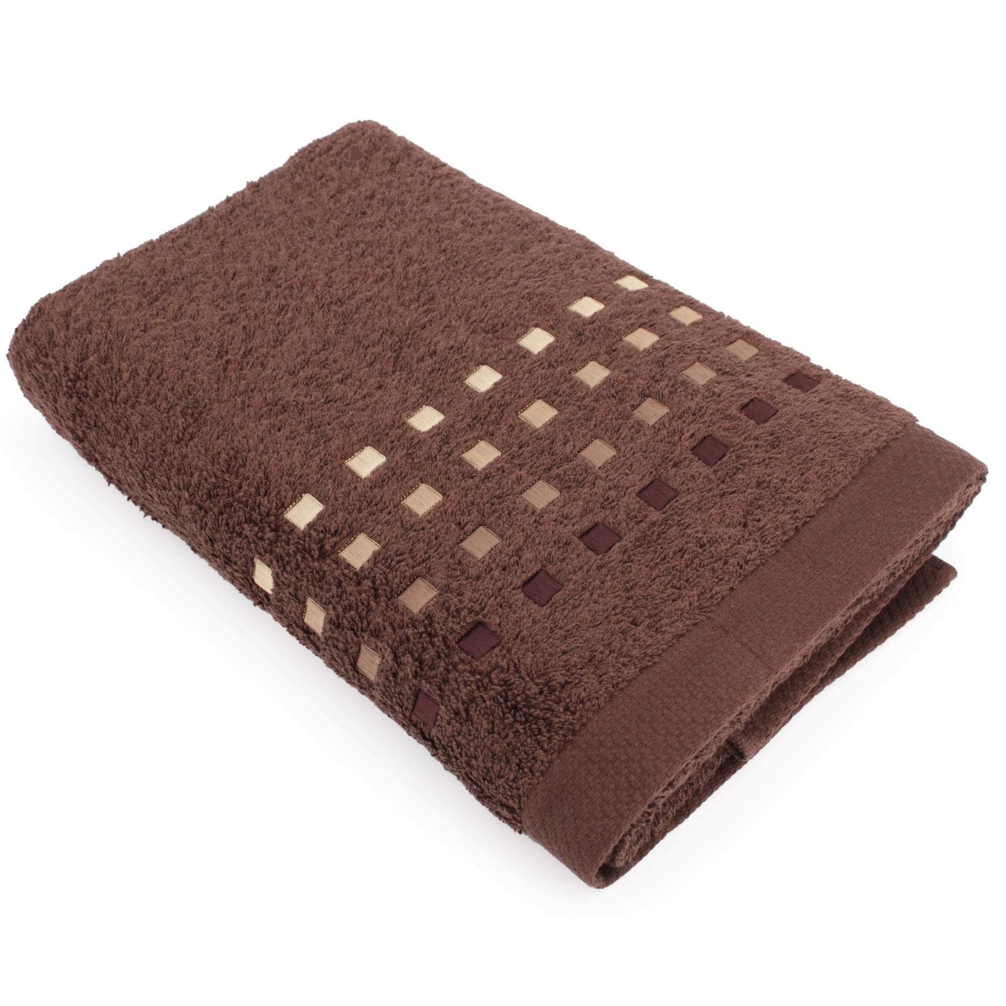 Linnea Drap De Douche 70x140 Cm Pure Squares Blanc 550 G/m2 - 100% Coton