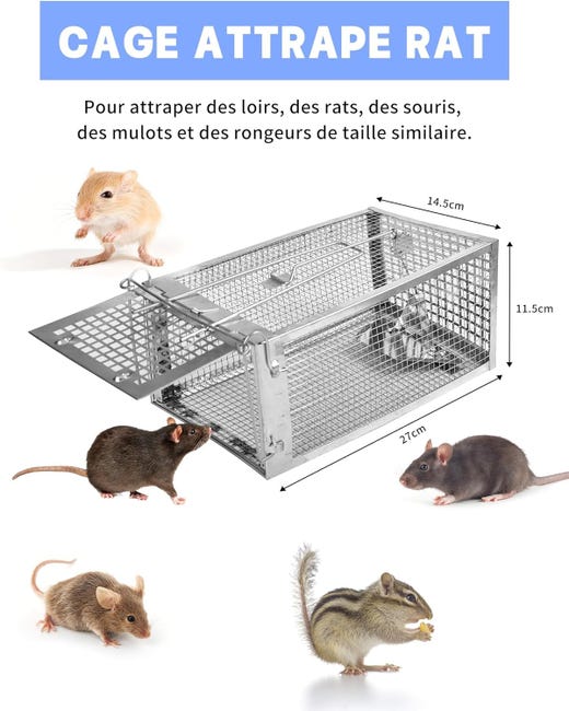 GABBIA TRAPPOLA PER TOPI RATTI CATTURA RODITORI E ESCA PER ANIMALI CON SPORTELLO GABBIA TRAPPOLA PER TOPI RATTI CATTURA RODITORI E ESCA PER ANIMALI CON SPORTELLO