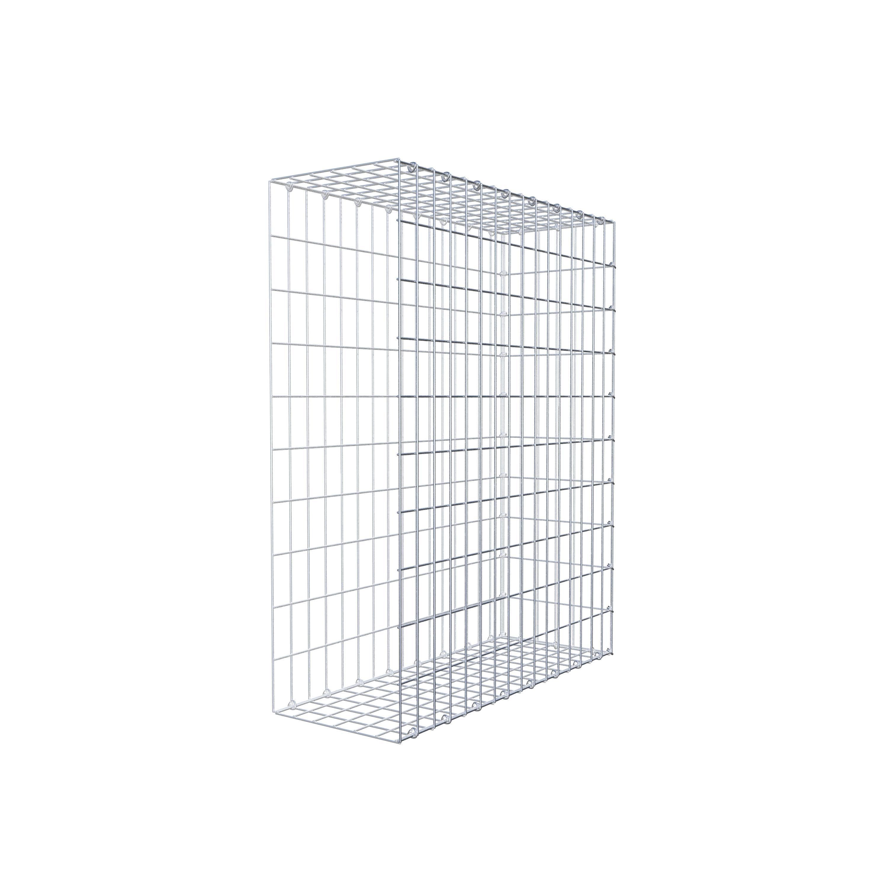 Gavión para alargar en acero galvanizado 100x80x30cm (LxAxP), malla 5 x 10cm, Anillo en C, sin rejilla frontal - 5