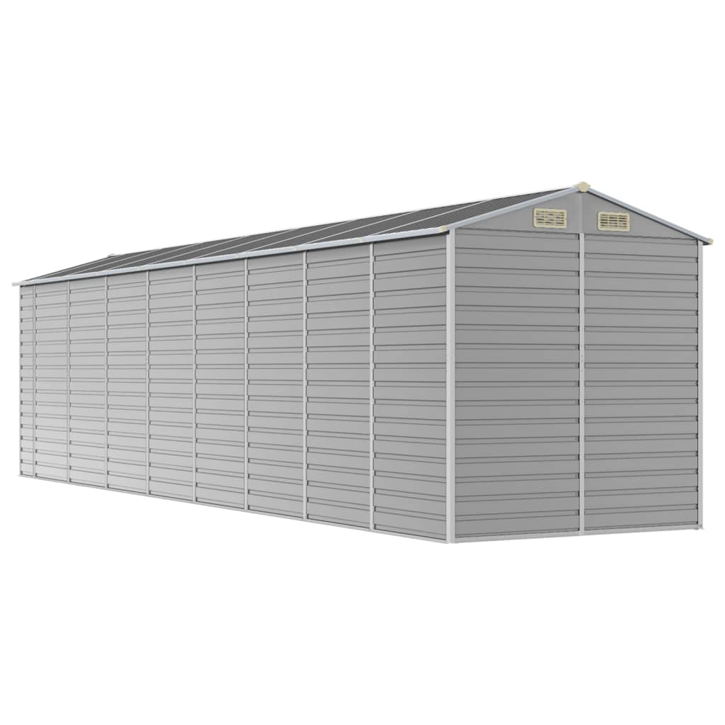 Maison Exclusive - Abri de jardin gris clair 191x725x198 cm acier galvanisé - 7