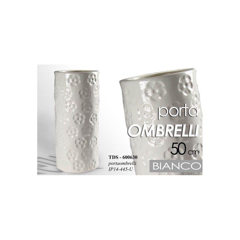 Portaombrelli Rebecca - In Tessuto E MDF, 50x21x21 Cm, Colori Vivaci (bianco, Rosso, Azzurro)