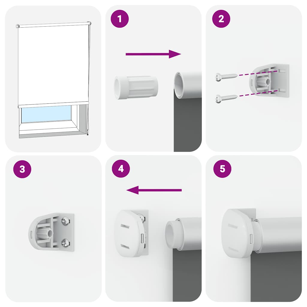 Tenda a Rullo Oscurante 160 x 175 cm Caffè vidaXL - 6