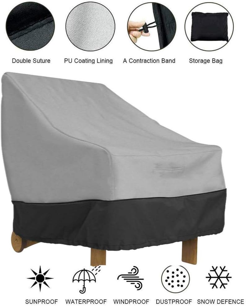Housse Protection Chaise Adirondack – Tissu Oxford 420D Imperméable Anti-UV – Housse Fauteuil Jardin Résistante Aux Intempéries