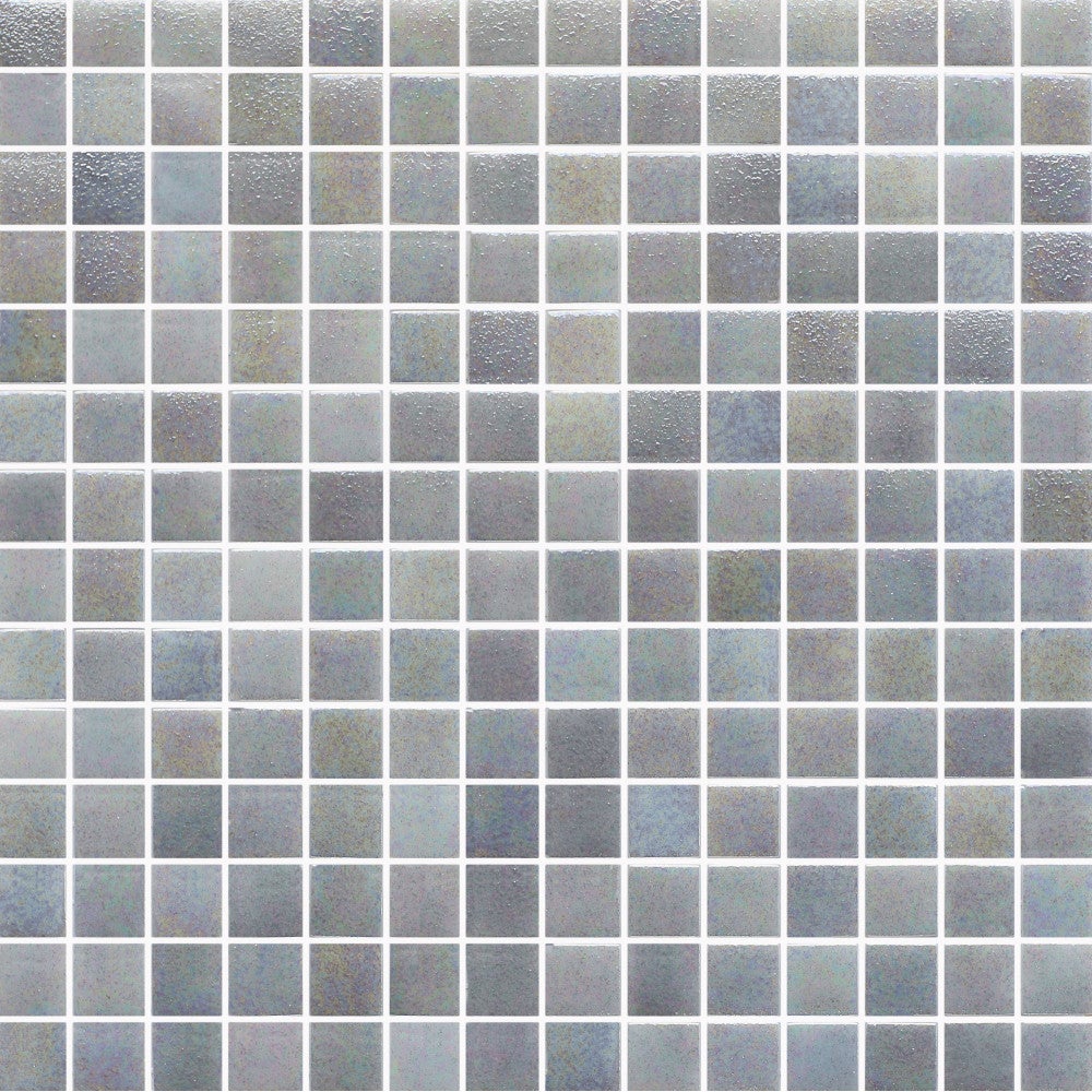 Mosaïque en émaux de verre Luxe gris irisé 2.5x2.5 cm - 2