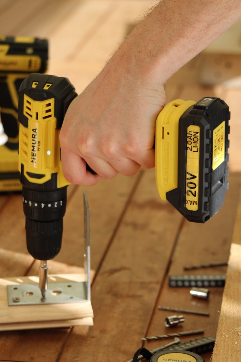 Trapano e avvitatore 20V - 2 batterie 1,5 Ah - Valigetta con 54 accessori - Nemura - 4