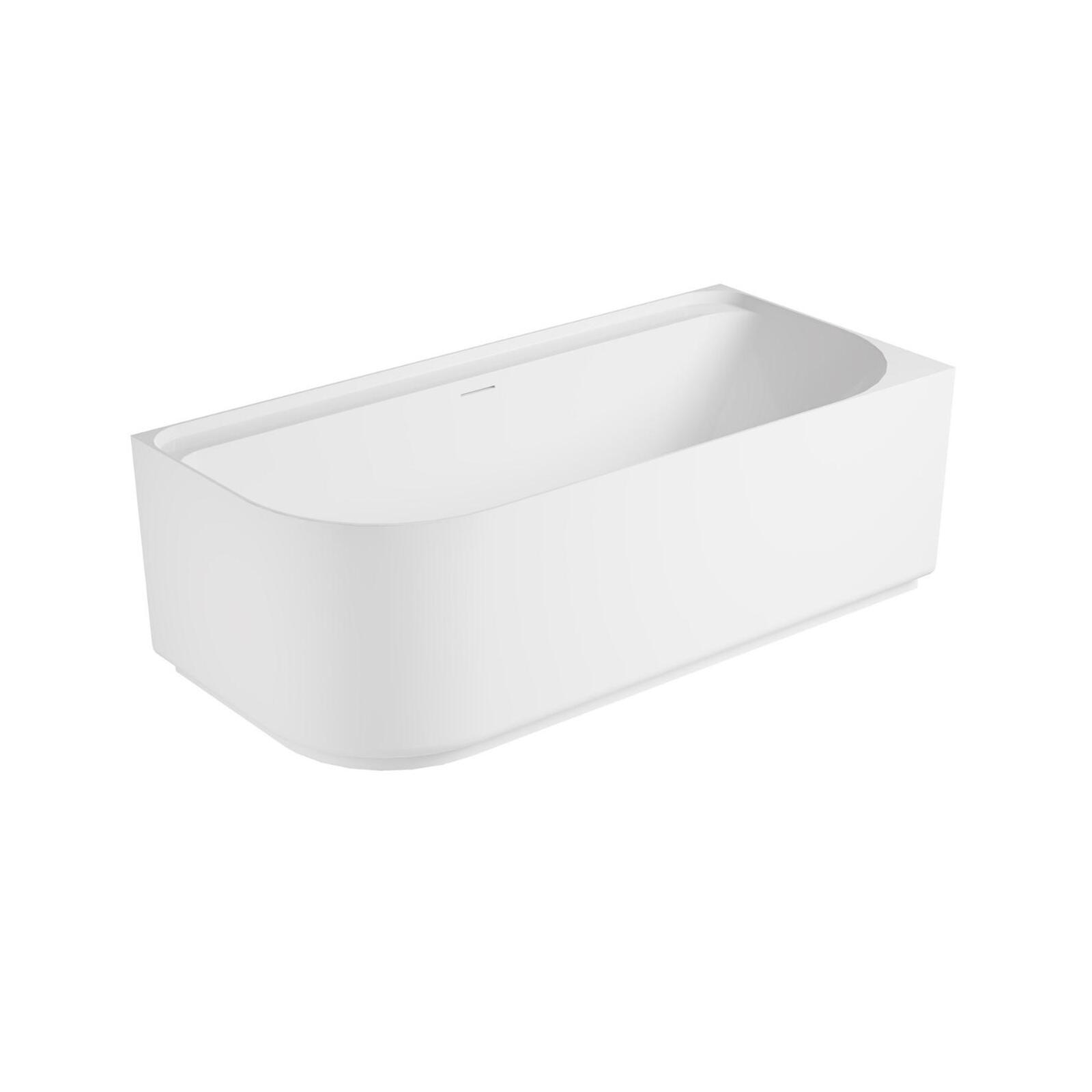 Baignoire acrylique Lucite EQUINOXE semi-îlot blanche 170cm - Angle droit - 2
