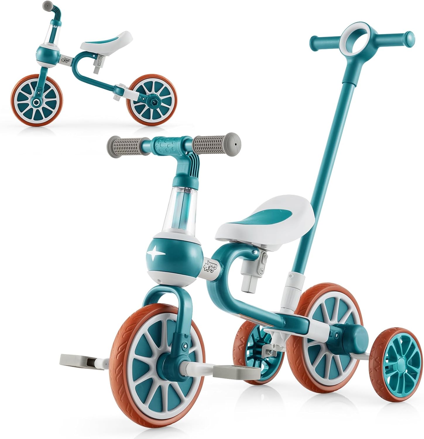 en Tricycle Bébé Évolutif à Roues, Vélo d'Équilibre avec