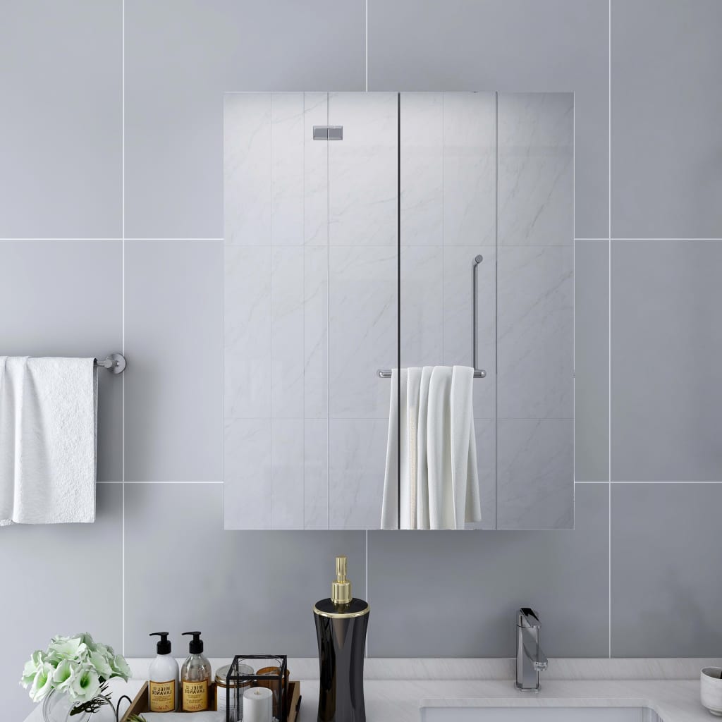 323607 bathroom mirror cabinet white 60x15x75 cm mdf vidaxl