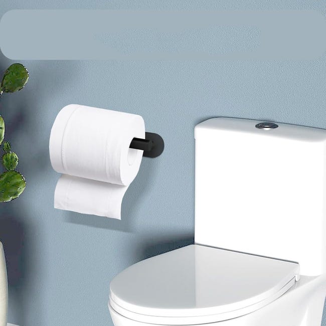 Porta Carta Igienica, Supporto Premium Senza Foratura, Porta Rotolo Di Carta Igienica A Parete In Acciaio Inossidabile Per Cucina E Bagno, Nero | Leroy Merlin