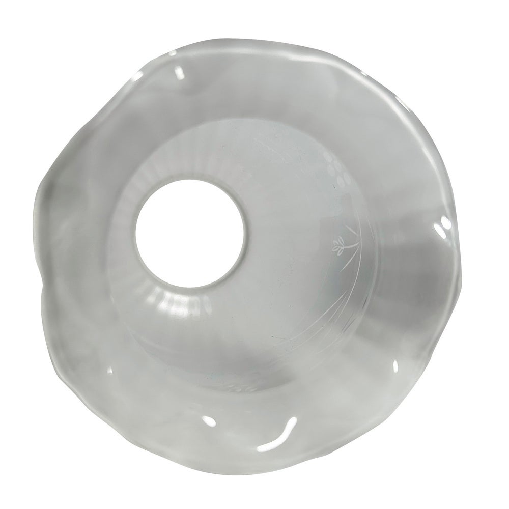 Abat jour verre satiné gravé ambré, forme Tulipe, diam. 140 mm - Tibelec - 2