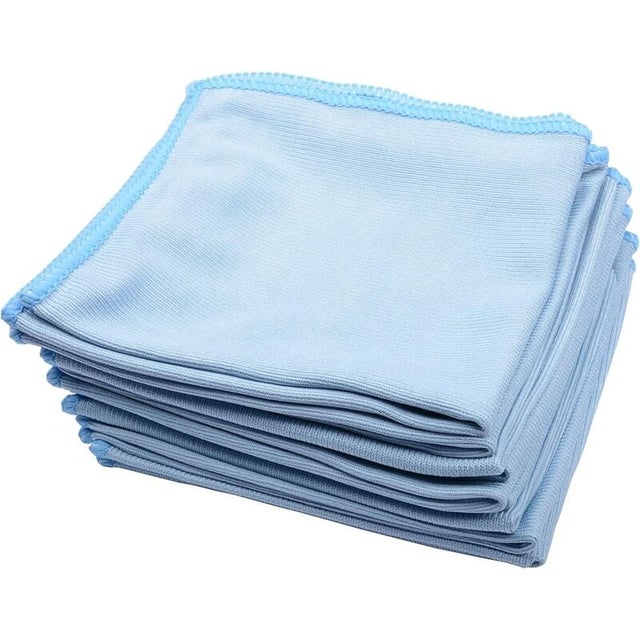 10 serviettes de nettoyage en microfibre 27 x 27 cm