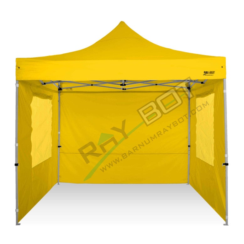 Tonnelle Pliante 3X3 RAY BOT Jaune Acier 40mm AVEC BÂches Latérales et ...