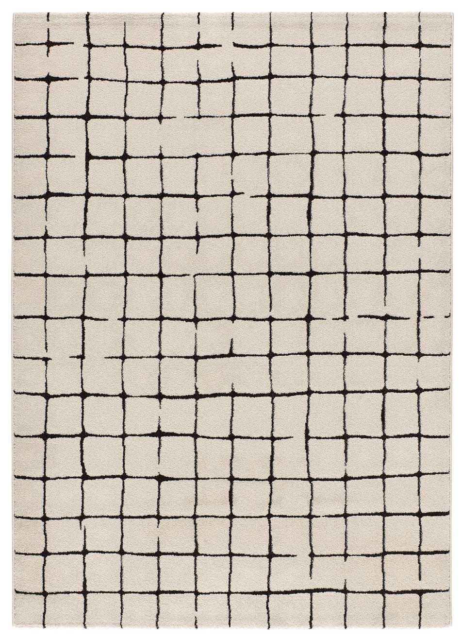 Prostokątny biały dywan wewnętrzny 160 x 230 cm Abstract RETRO - ATTICGO