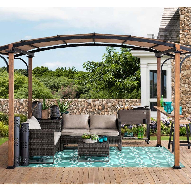 Pergola materiałowa SKUTA - 259cm x 406cm, beżowa