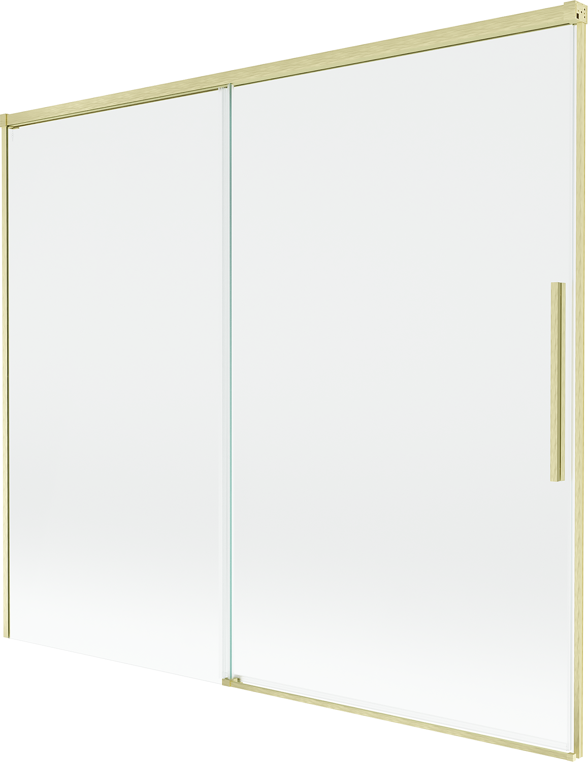 Mexen Rox parawan nawannowy 2-skrzydłowy rozsuwany 180 x 150 cm, transparent, złoty szczotkowany - 8C9-180-001-55-00