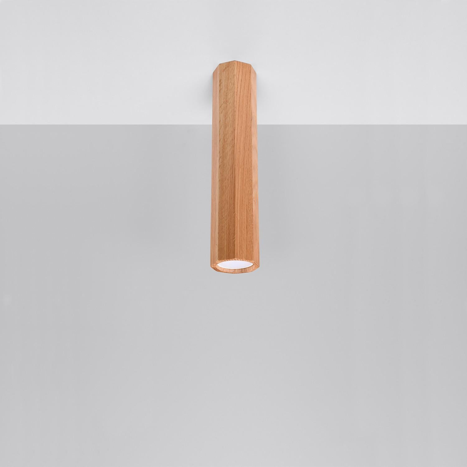 Reflektor sufitowy spot natynkowy Zeke inny ciemne drewno 1xGU10x40W wym: 6 x 6 cm metal Sollux Lighting