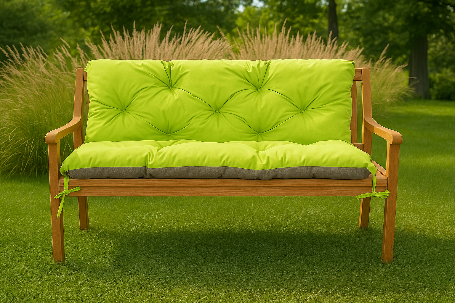 Coussin pour banc de jardin 120x60x50cm, coussin de jardin Citron vert, coussin de banc extérieur, coussin de banc de jardin, coussin de balançoire - 3