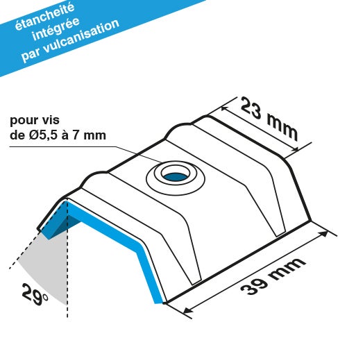Kit 50 fixations bac acier sur bois Ø6,3 x 100 BEIGE RAL1015 SCELL-IT - 5