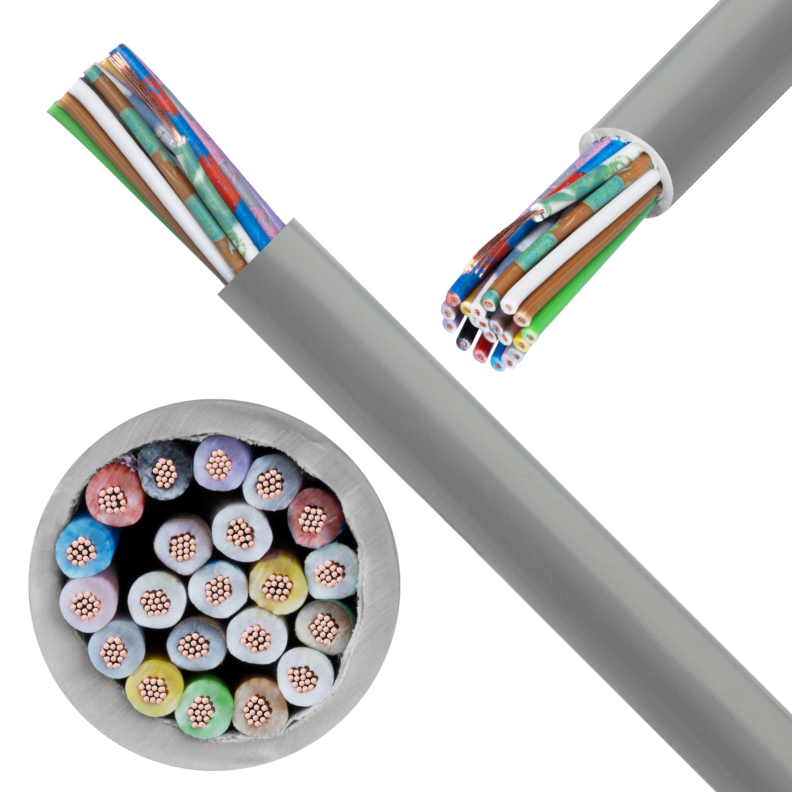 Kabel sterowniczy ELITRONIC LIYY 21x0,25mm2 szary 250/500V olejoodporny linka TKD 100m