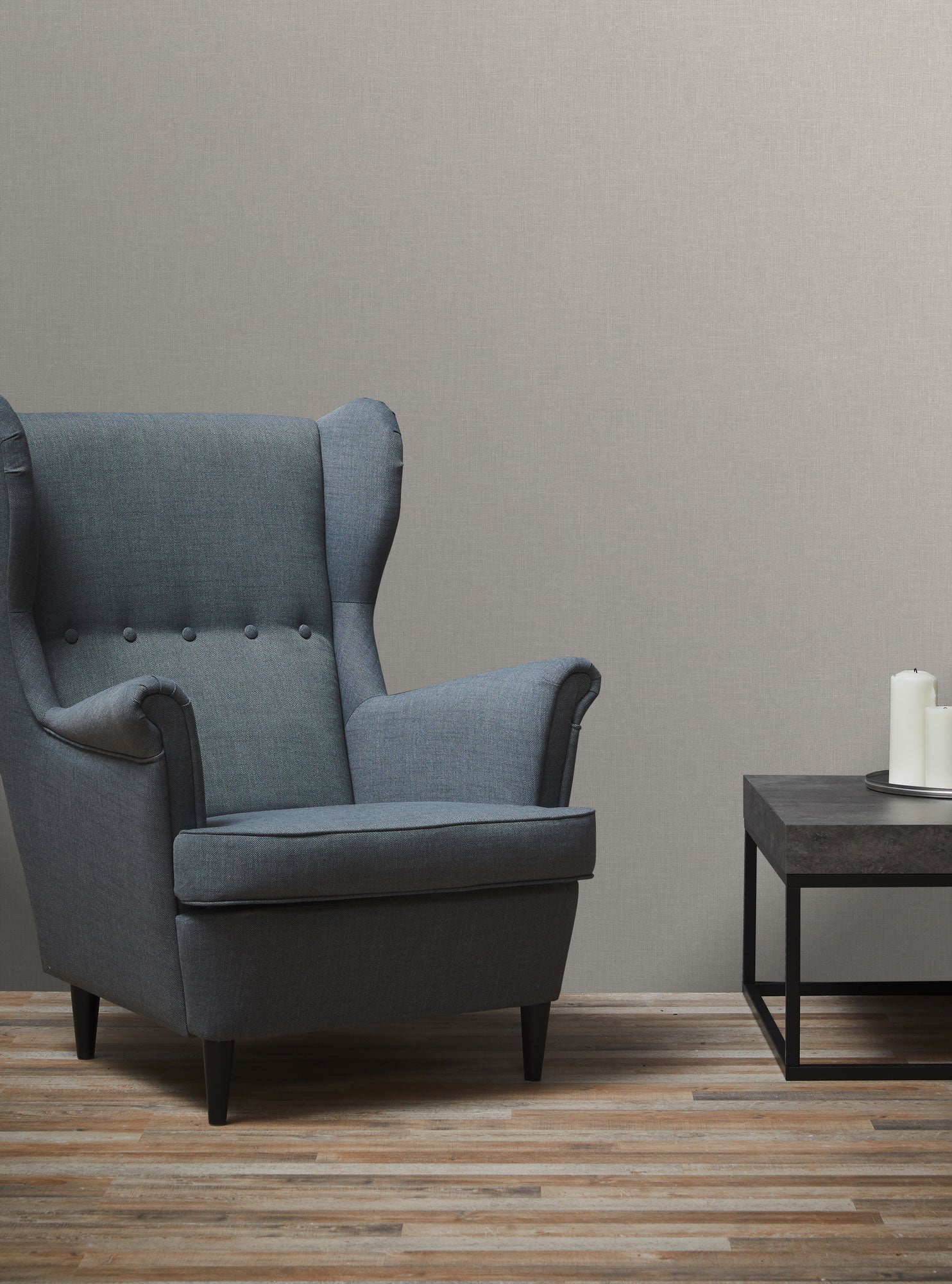 Carta da parat in tinta unita grigio chiaro Effetto monocolore Stile minimal In tessuto non tessuto Ideale per sala - 5