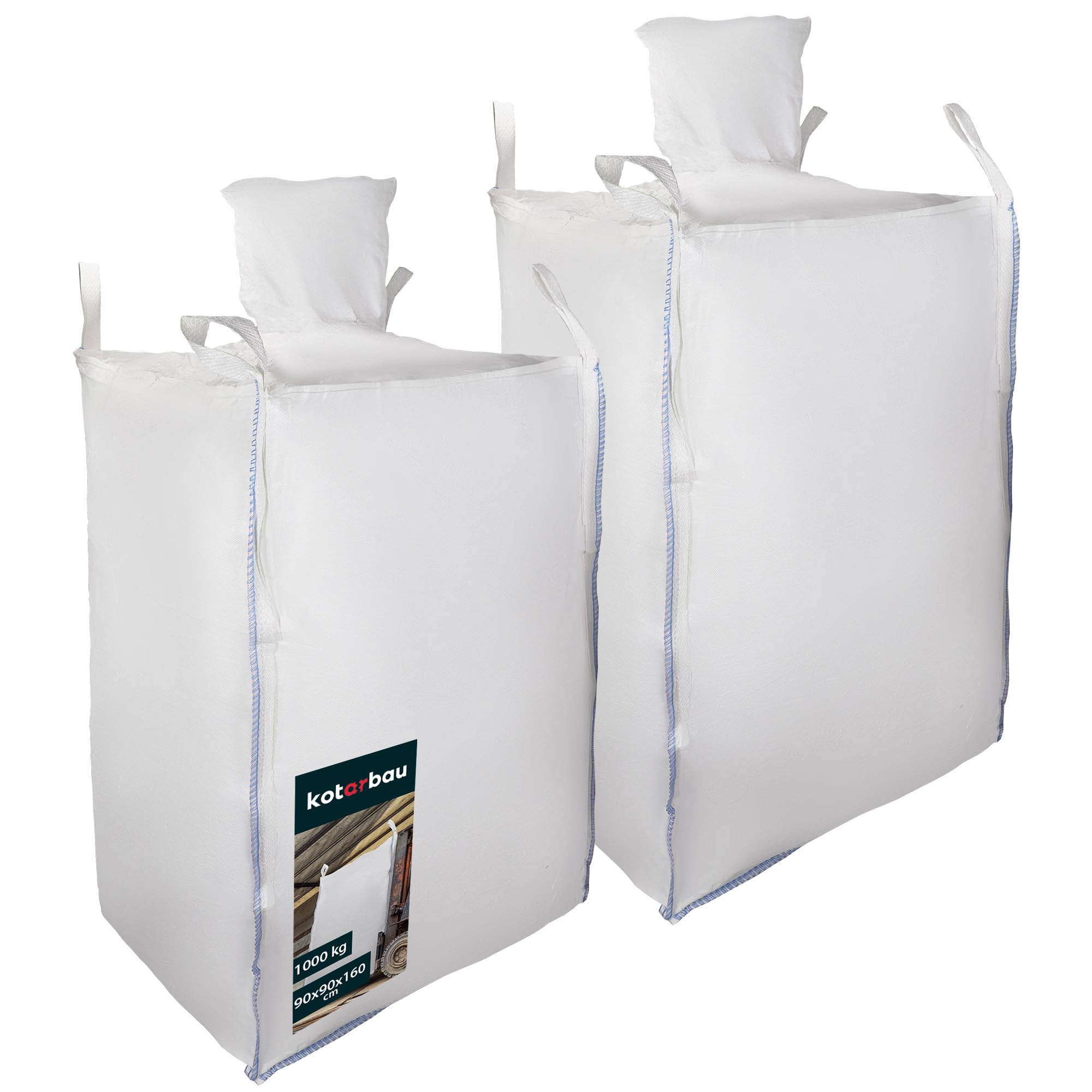 Worek Big Bag, worek na gruz budowlany 90 x 90 x 160 cm 1000 kg z lejkiem spustowym - KOTARBAU