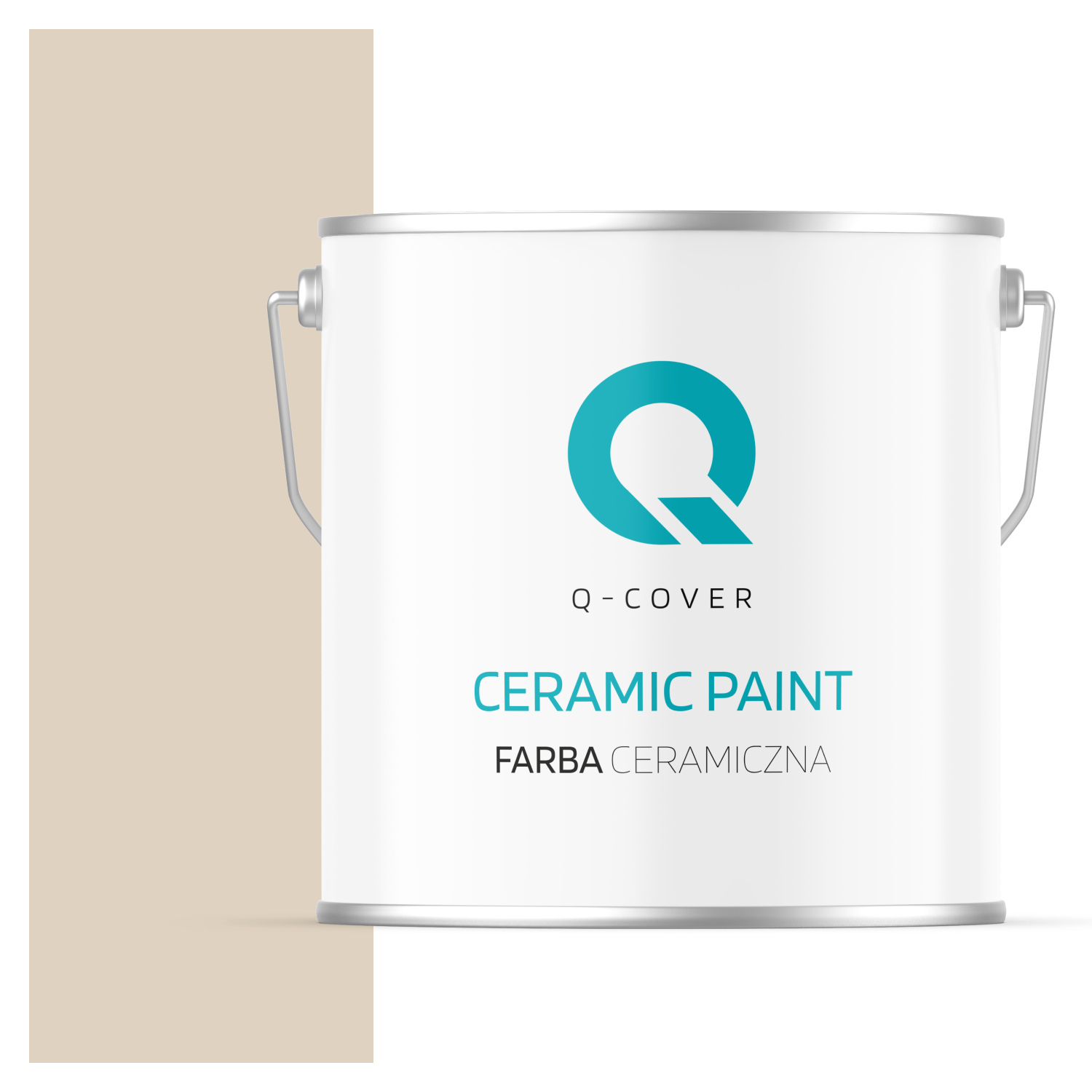 Farba Ceramiczna Do Ścian i Sufitów Q-Cover Beżowy jasny H4164 Głęboki Mat 5L