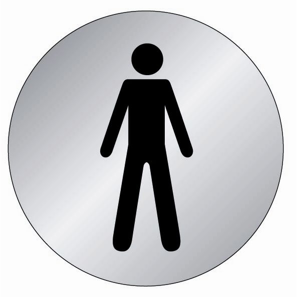 Plaque de porte adhésive en aluminium anodisé brossé Tirez