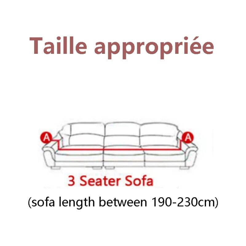 Housse Canape Extensible 3 Places avec Accoudoirs Housse de Canapé Elastique Couvre Canapé Univers Magique Housse Protection pour Canapé Antidérapante - 2