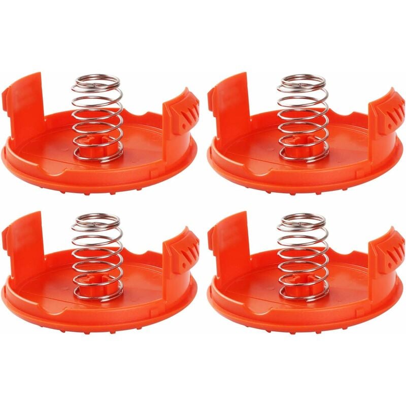 Zestaw 4 kapturków na szpule + 4 sprężyn zapasowych kompatybilnych z podkaszarkami BLACK+DECKER RC-100-P