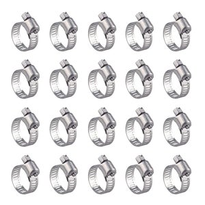 20 Pièces Collier Serrage Inox 13-19 Mm - Pinces Tuyau Robuste Résistant Rouille DCQQ
