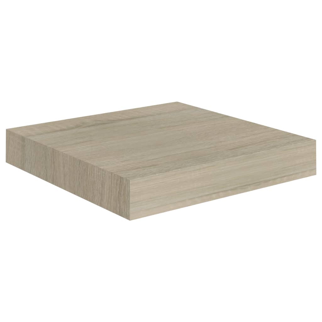 étagères murales flottantes 2 pcs chêne 23x23,5x3,8 cm MDF - 4