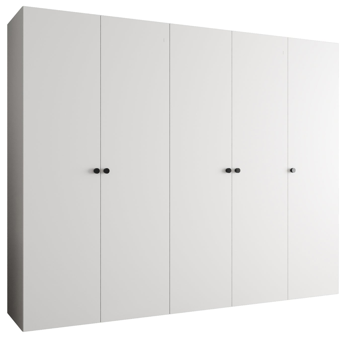 Szafa uchylna otwierana Parma 1 250 x 52 x 202 cm biały + u. czarny Abiks Meble