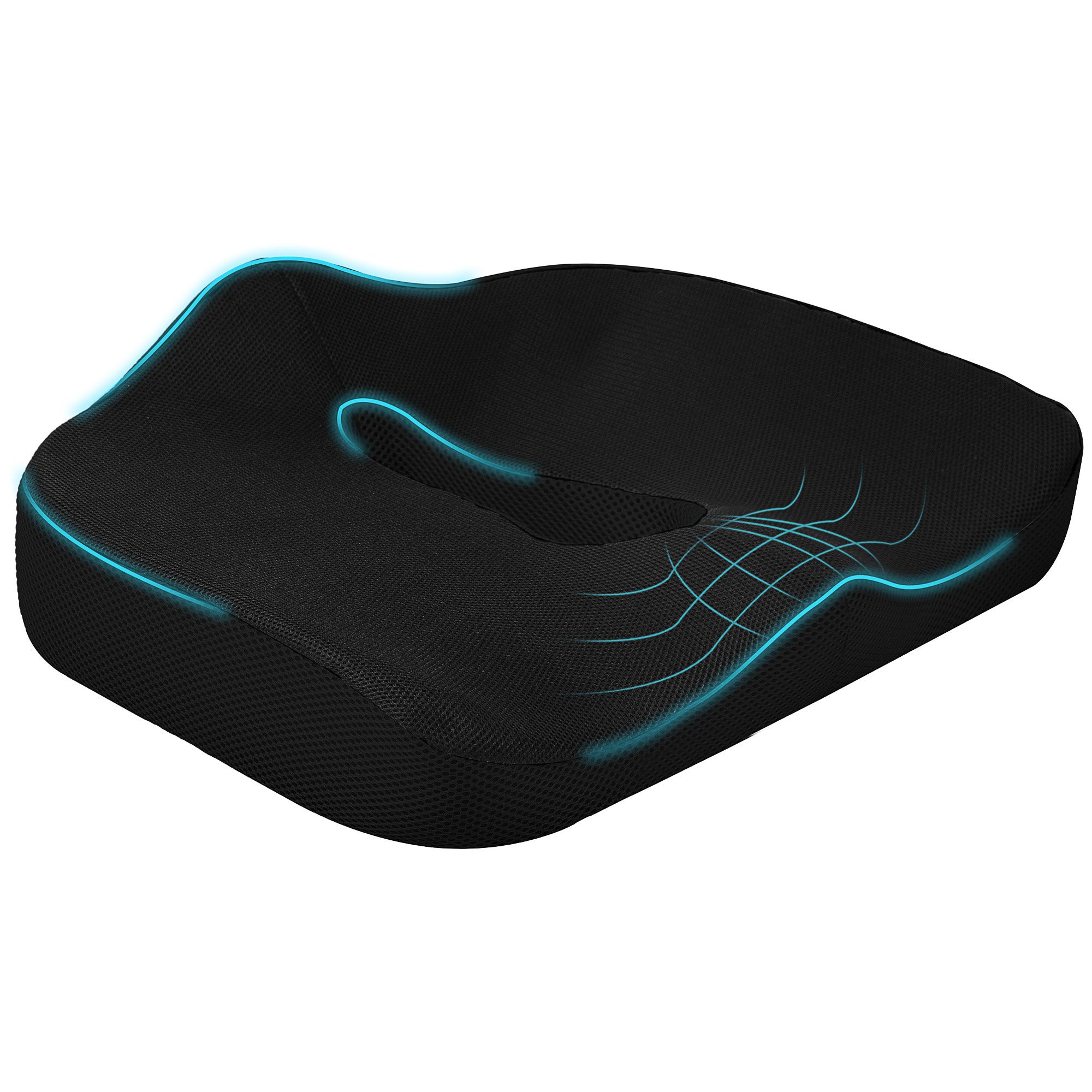 Cuscino Ortopedico A Ciambella Per Sedia Ufficio E Auto, Memory Foam Con Fodera Rimovibile, Antiscivolo, Per Emorroidi, Coccige, Sciatica E Gravidanza, Grigio - 6