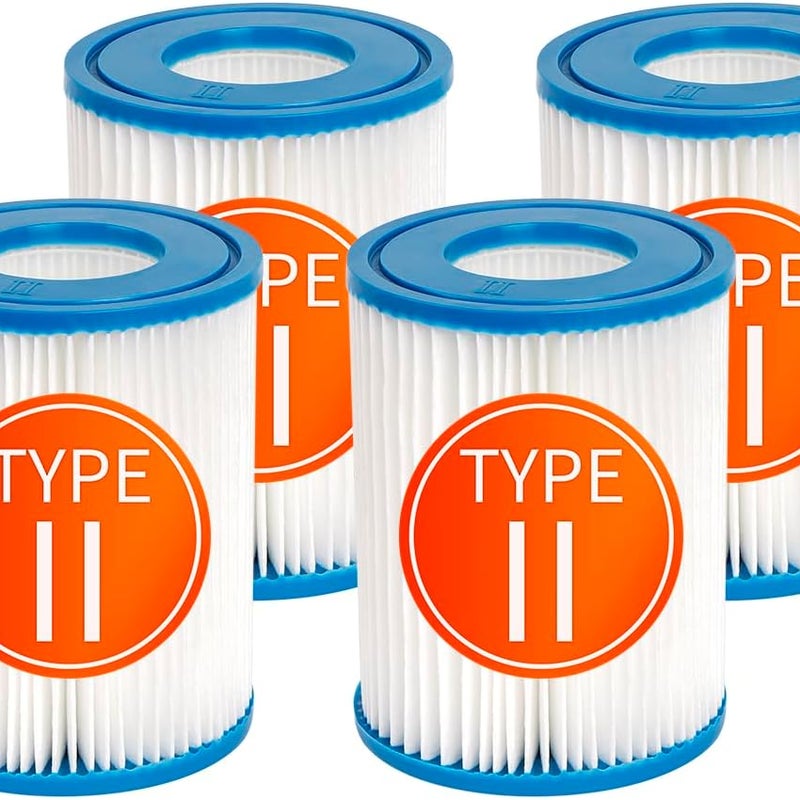Filtry basenowe kompatybilne z wkładem Bestway II, filtr wymienny do wanien spa, kompatybilny z pompą filtrującą Lay-z Spa, 4 sztuki