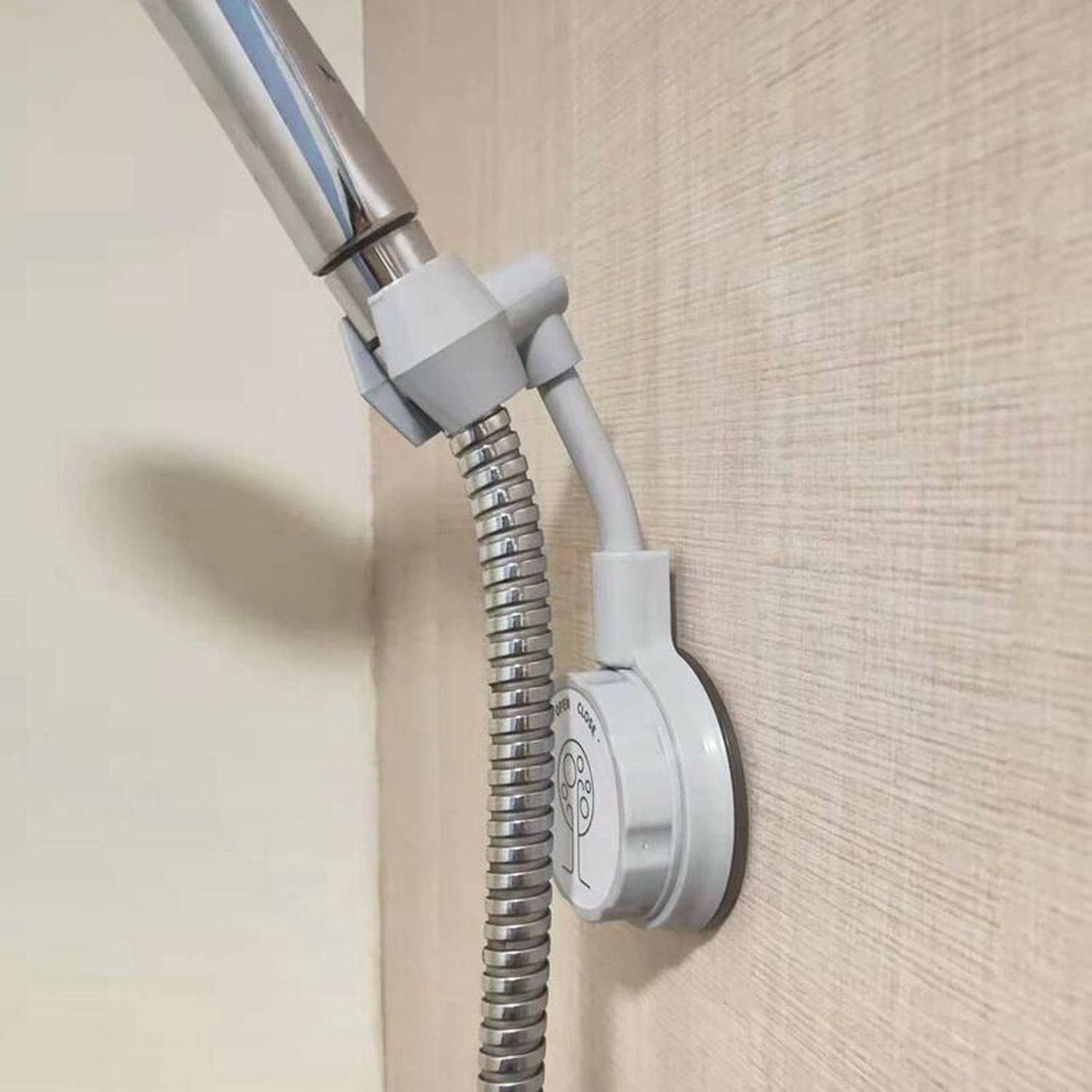 Curseur barre de douche　Support De Pomme De Douche Ventouse, Ajustable Soutien Pommeau Douchette, Le Support de Douche Orientable à 360° - 2