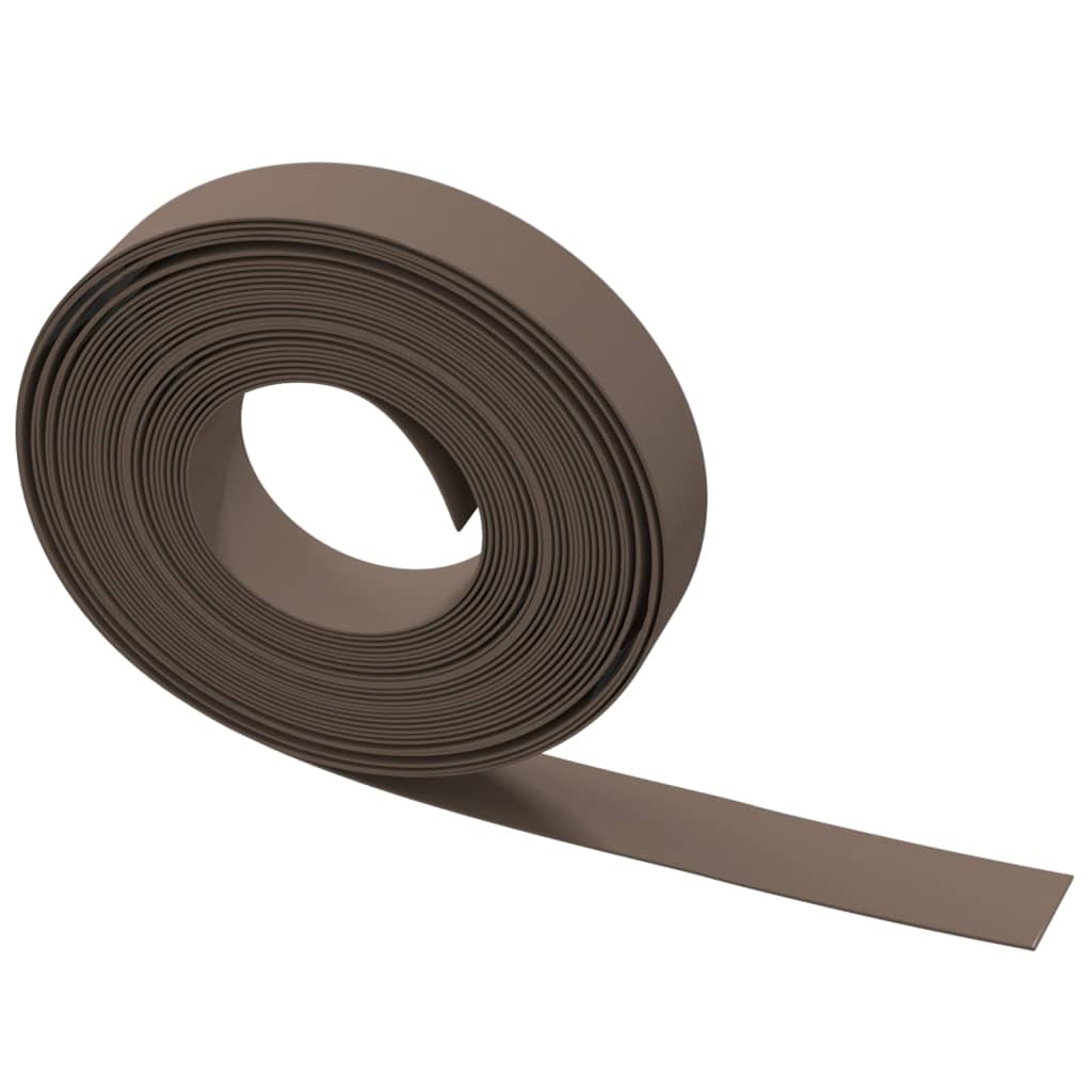 Bordure de jardin 4 pcs polyéthylène marron 10 m 10 cm - 5