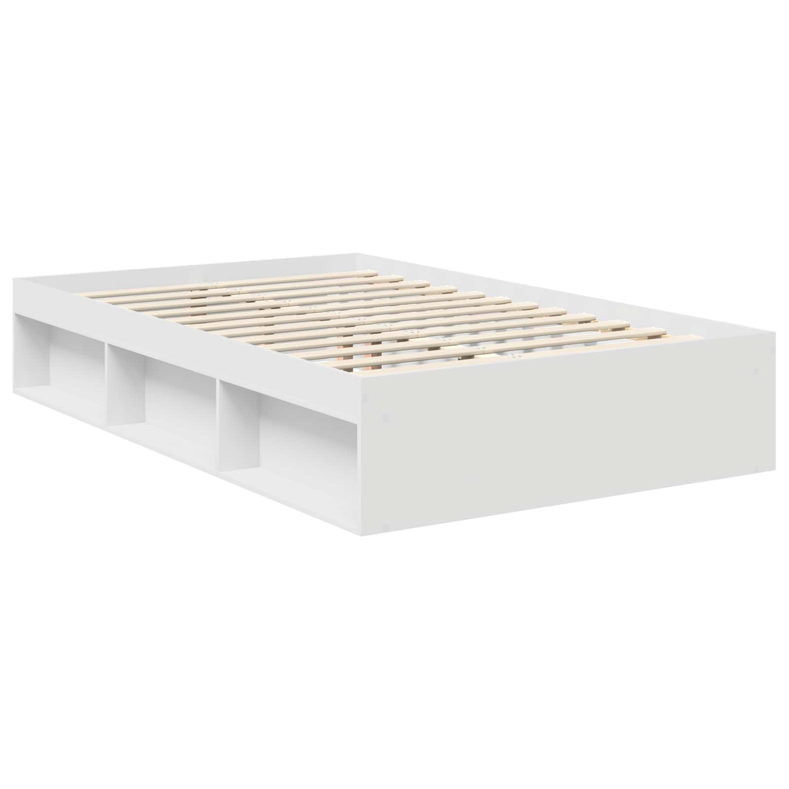 Cadre de lit avec tête de lit blanc 120 x 190 cm en pin massif - 5