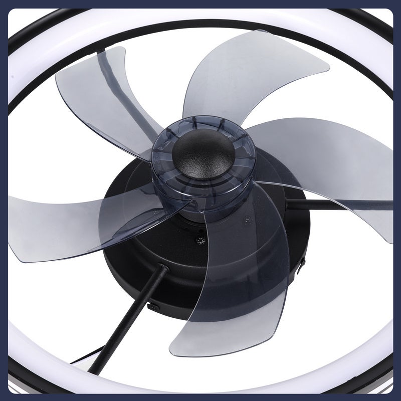 Ventilateur de plafond avec éclairage LED et télécommande lampe plafonnier dimmable avec ventilateur - 7