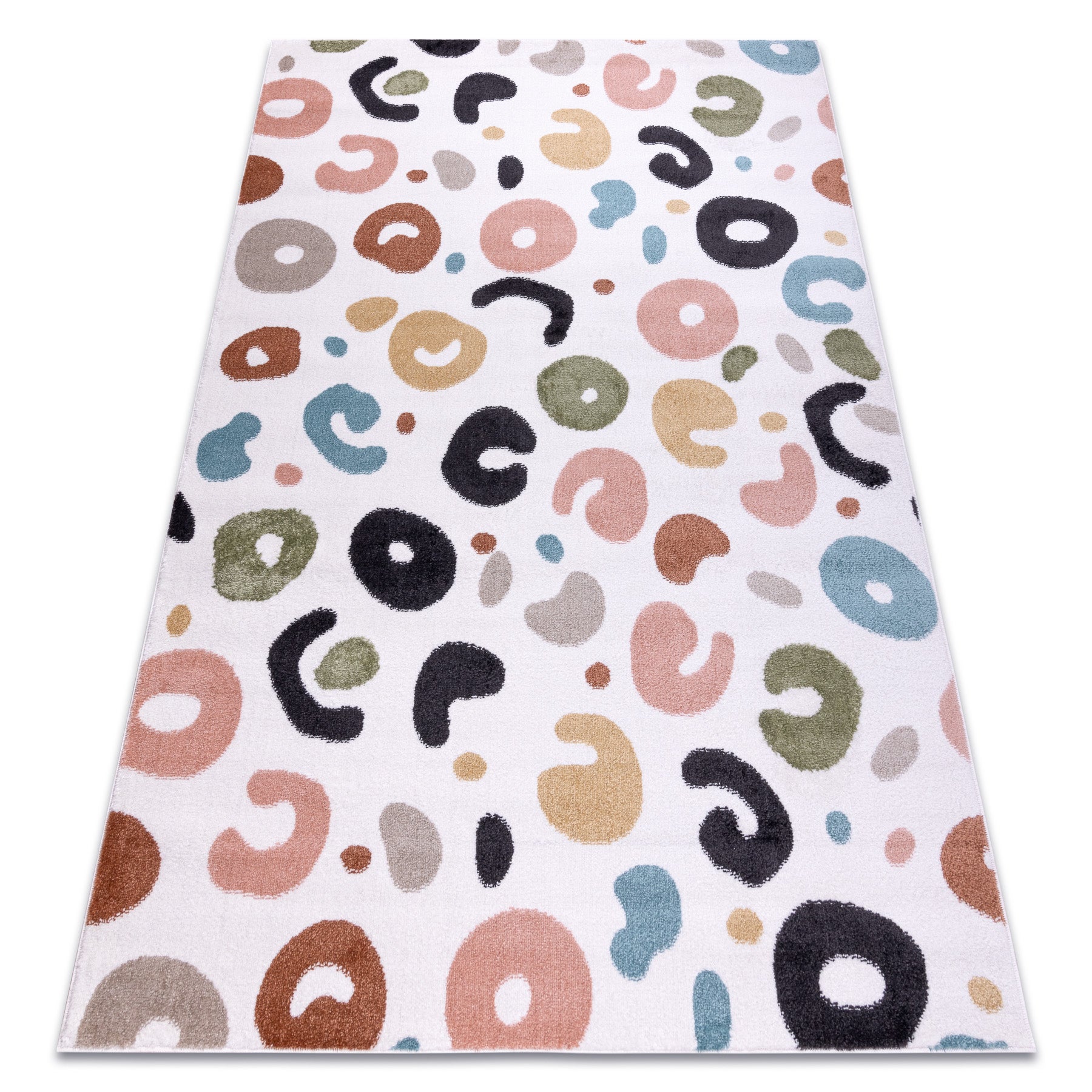 Dywan FUN Spots dla dzieci, plamki krem 80x150 cm
