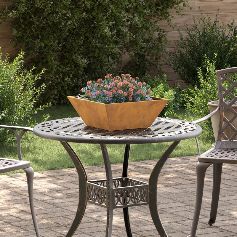 Doniczka ogrodowa Rdzawy 40 x 40 x 15 cm vidaXL