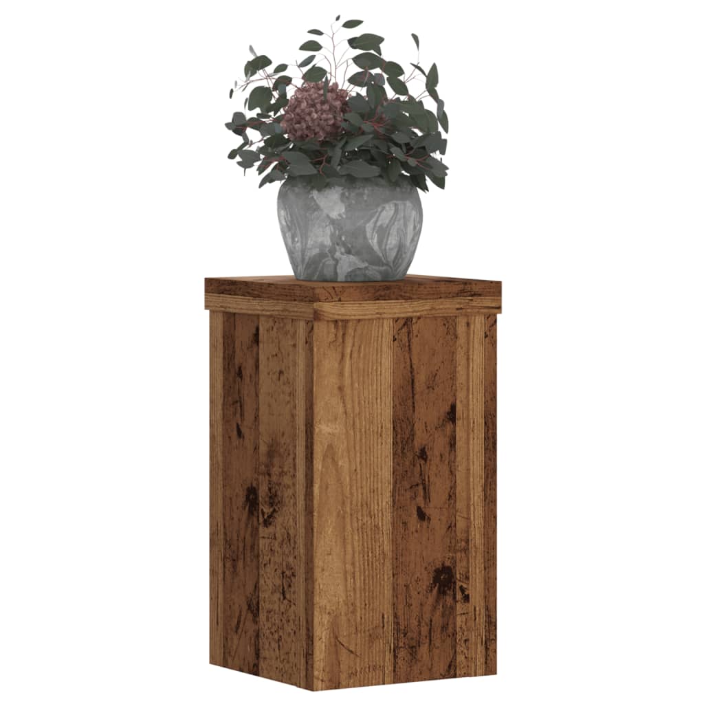 Support de plantes, 2 pièces, bois ancien, 10 x 10 x 18 cm - 8