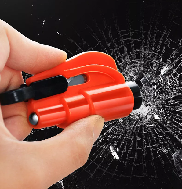 Porte-clés d'urgence pour voiture - Outil d'évacuation d'urgence - Rouge Type B - 5