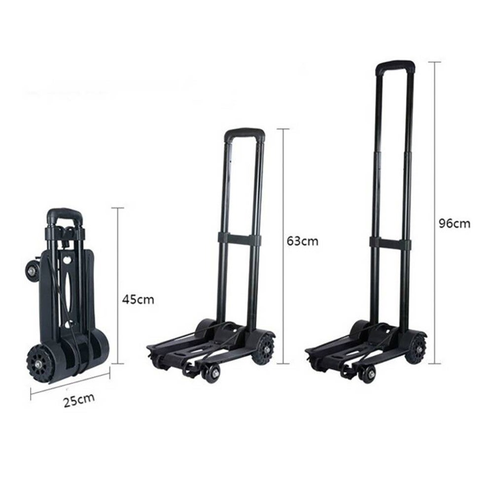 Pack and Move - Carrinho de mão dobrável - 50 kg - Movimentação e transporte - Leve compacto - Carrinho mão pequeno - telescópica - Tensor integrado - 7