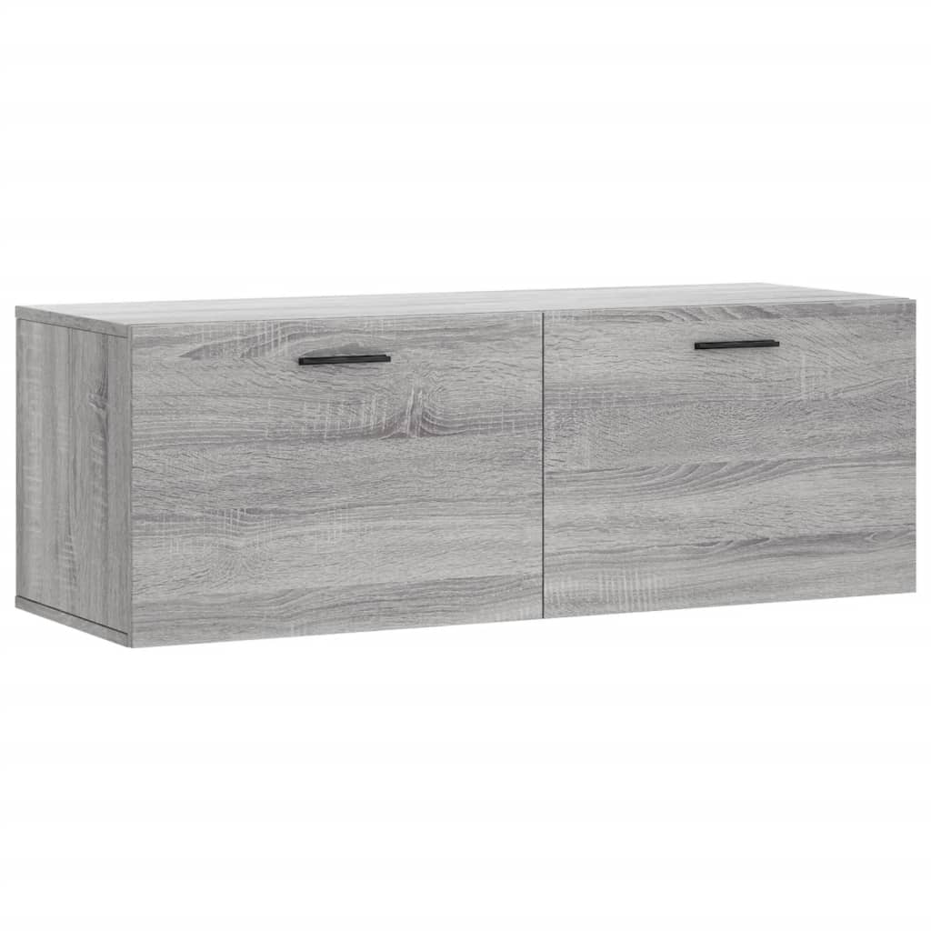 VidaXL Armario pared madera contrachapada gris hormigón 100x36,5x35 cm | Leroy Merlin