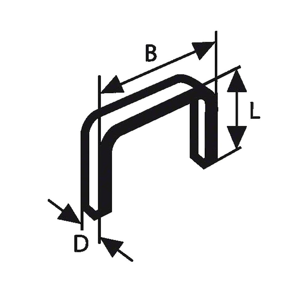 Zszywki cienkowarstwowe Bosch typ 58 stal nierdzewna 13 mm metaliczny - 2