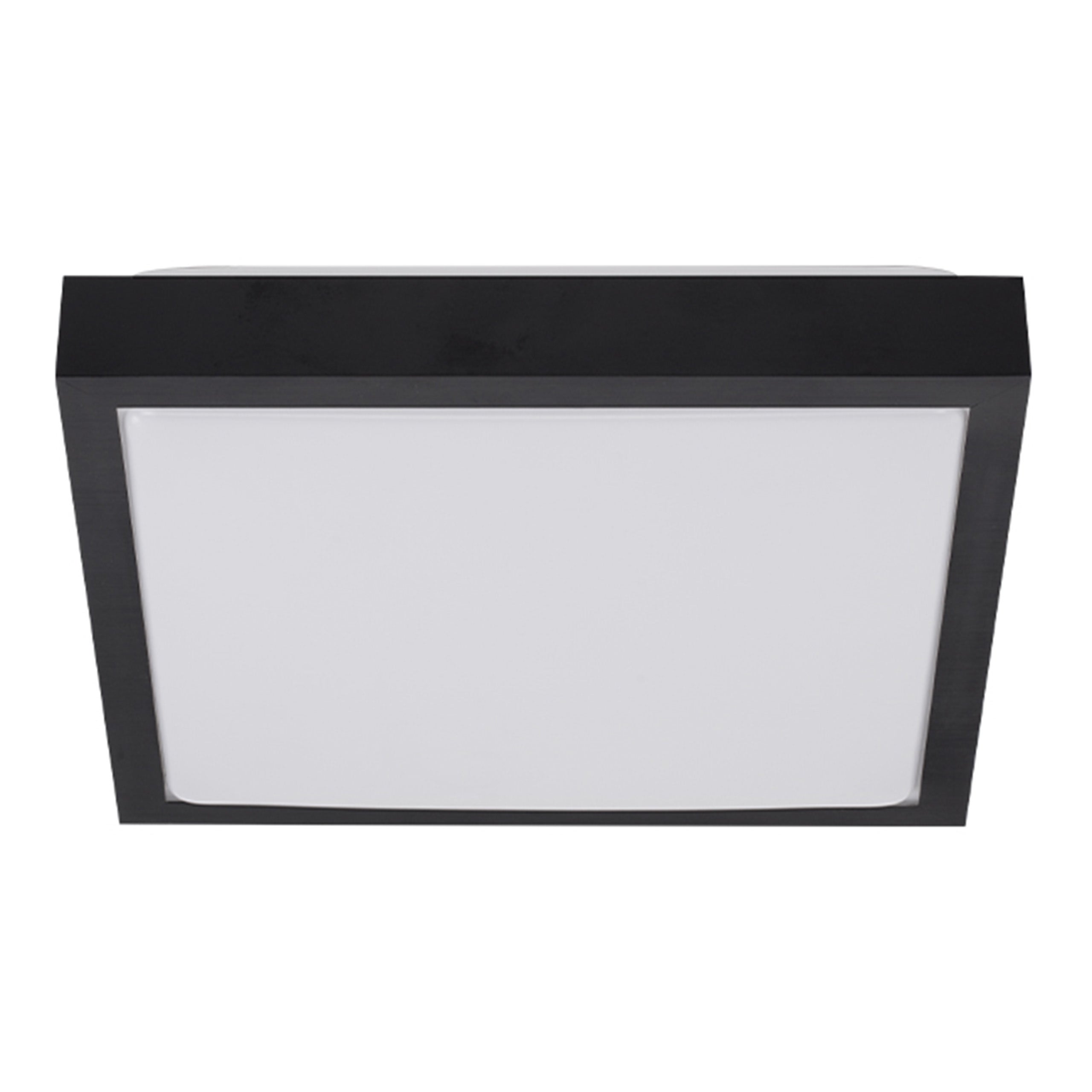 Plafon sufitowy LED 2x E27 Solen 27x27cm IP44 natynkowy kwadratowy czarny oprawa MasterLED - 4