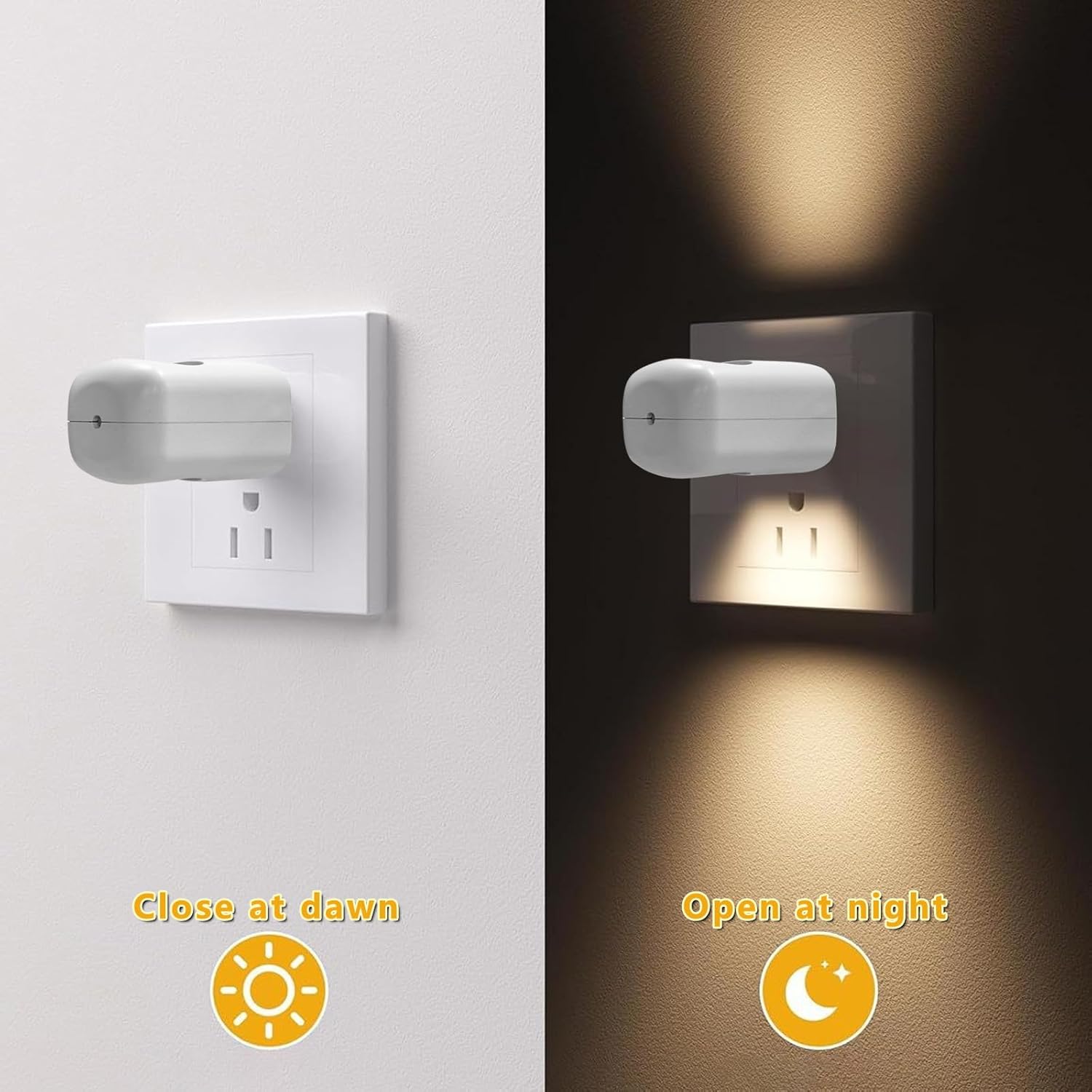 Lunartec Luce Notturna A LED Con Sensore Di Movimento E Crepuscolare - Alimentazione A Batteria (4x AAA) - 20 Lumen, Portata 3m, 125x75x18 Mm