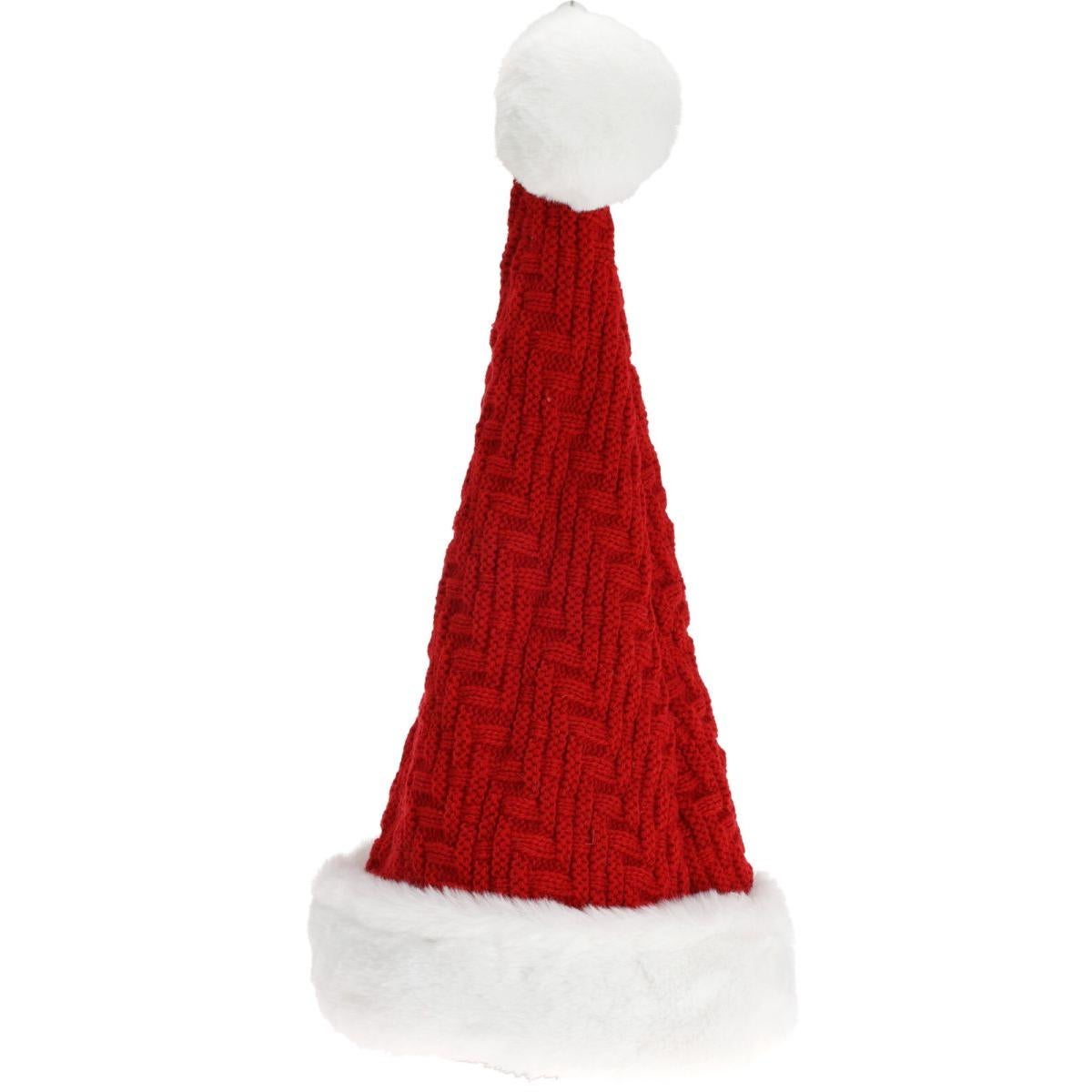 Czapka Mikołaja Delux 30x40 cm czerwono biała