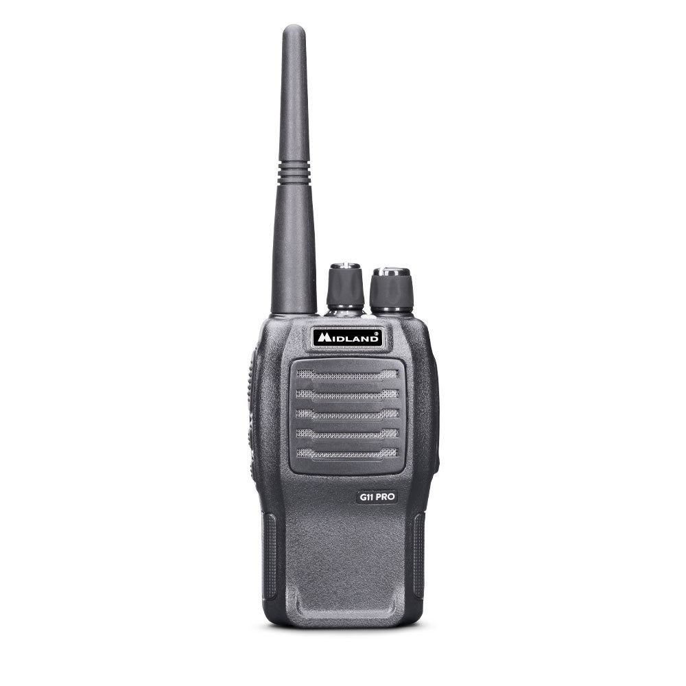 Midland G11 Pro Radio Ricetrasmittente Walkie Talkie Professionale - 32 Canali PMR446, Fino a 12 Km di portata, 22h di autonomia con Pacco Batterie | Leroy Merlin